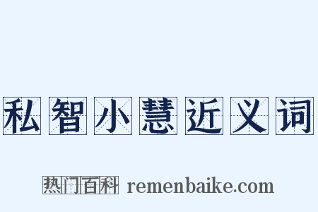 私智小慧近义词是什么意思的图片